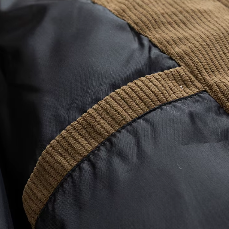 The Hackney Cord-Yoke Puffer Jacket
