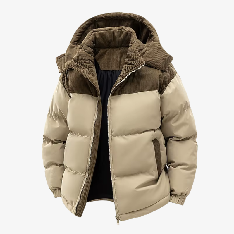 The Hackney Cord-Yoke Puffer Jacket