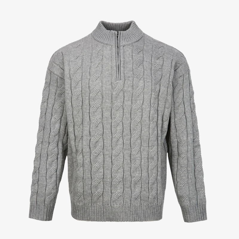 The Arran Heritage Cable Knit Half-Zip