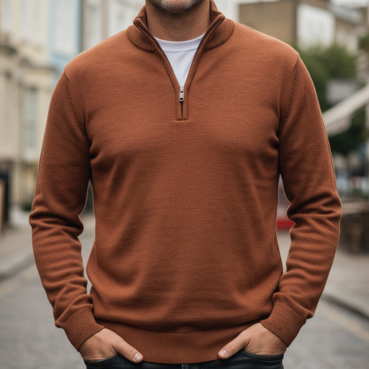 The Windsor Wool Quarter-Zip Jumper