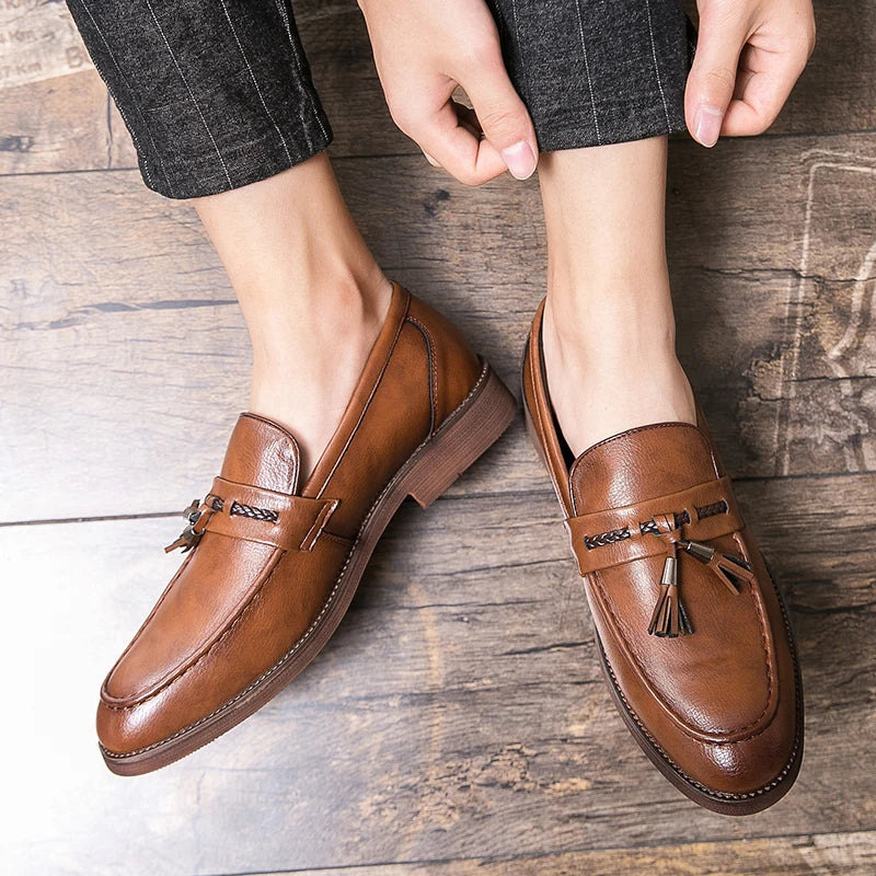 Leather Tassel Loafers